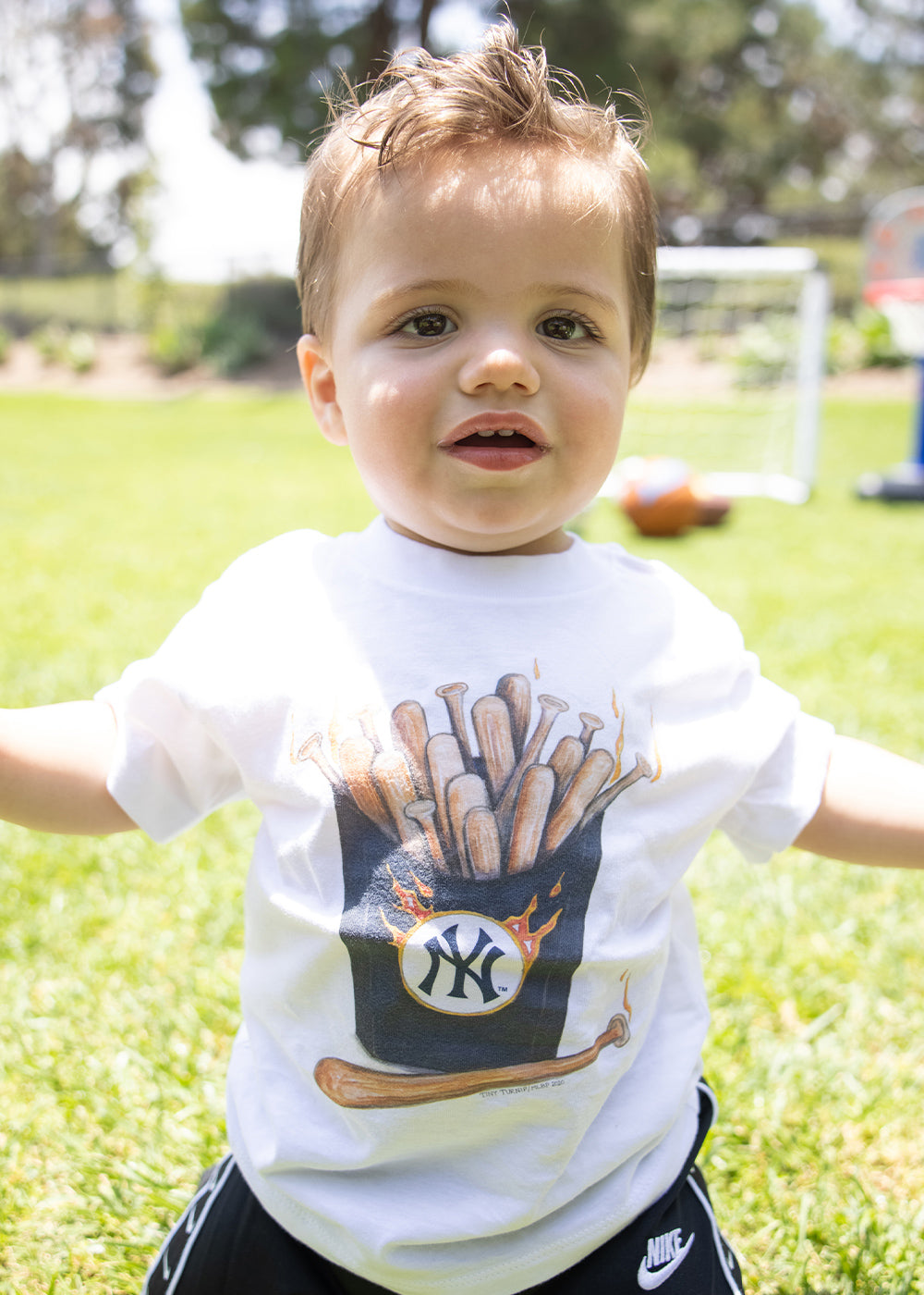 Toddler Tiny Turnip White Houston Astros Heart Banner T-Shirt