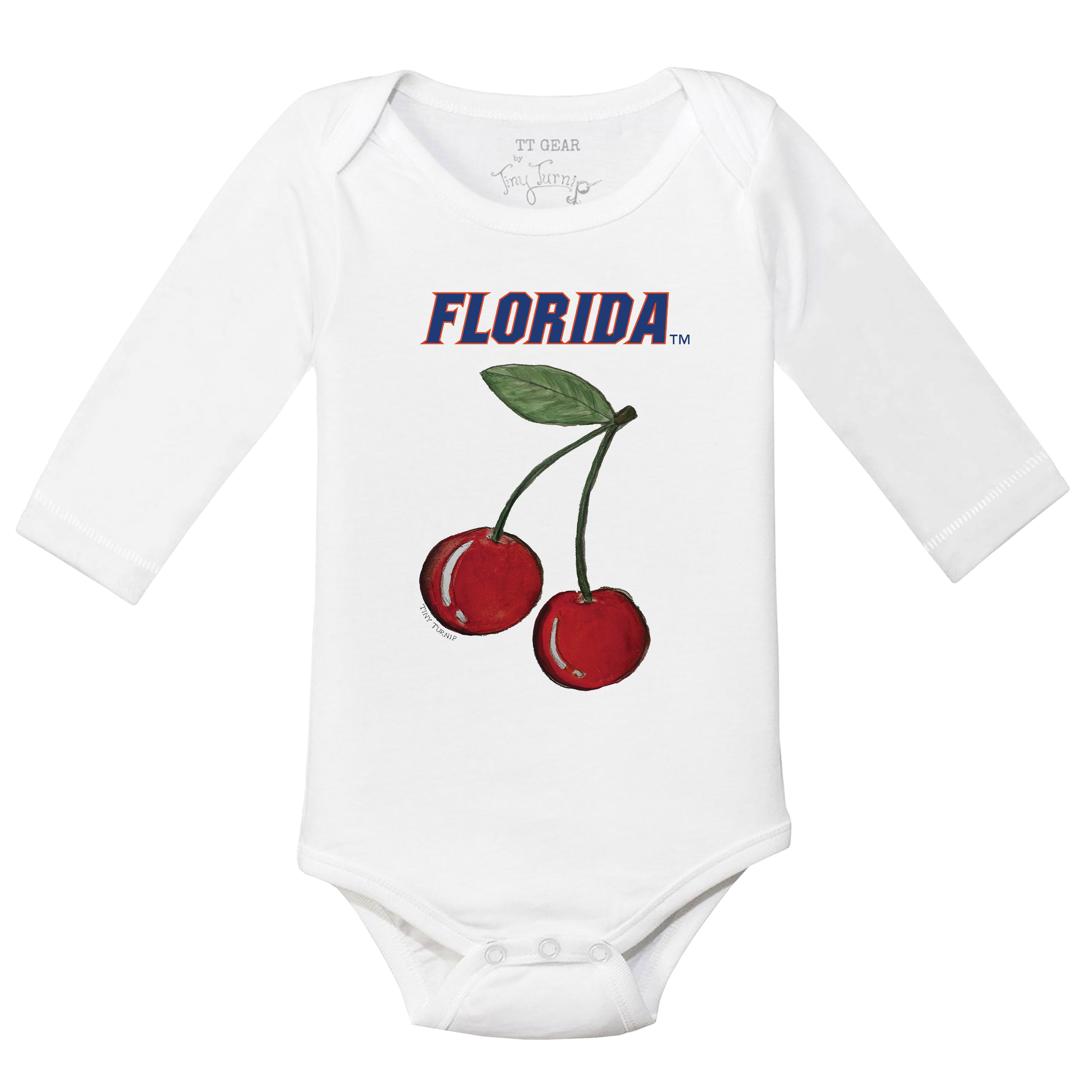 Florida Gators Cherry Long Sleeve Snapper | Tiny Turnip