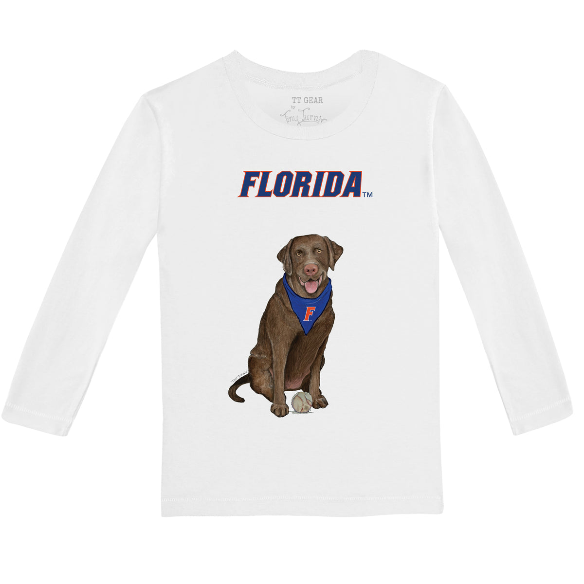 Florida Gators Chocolate Labrador Retriever Long-Sleeve Tee Shirt