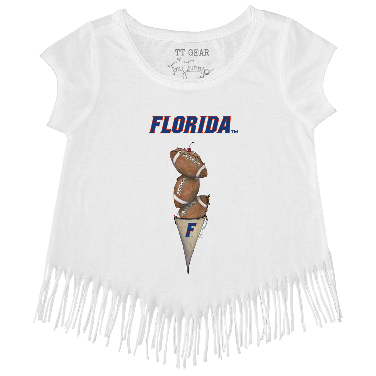 Florida Gators Football Triple Scoop Fringe Tee