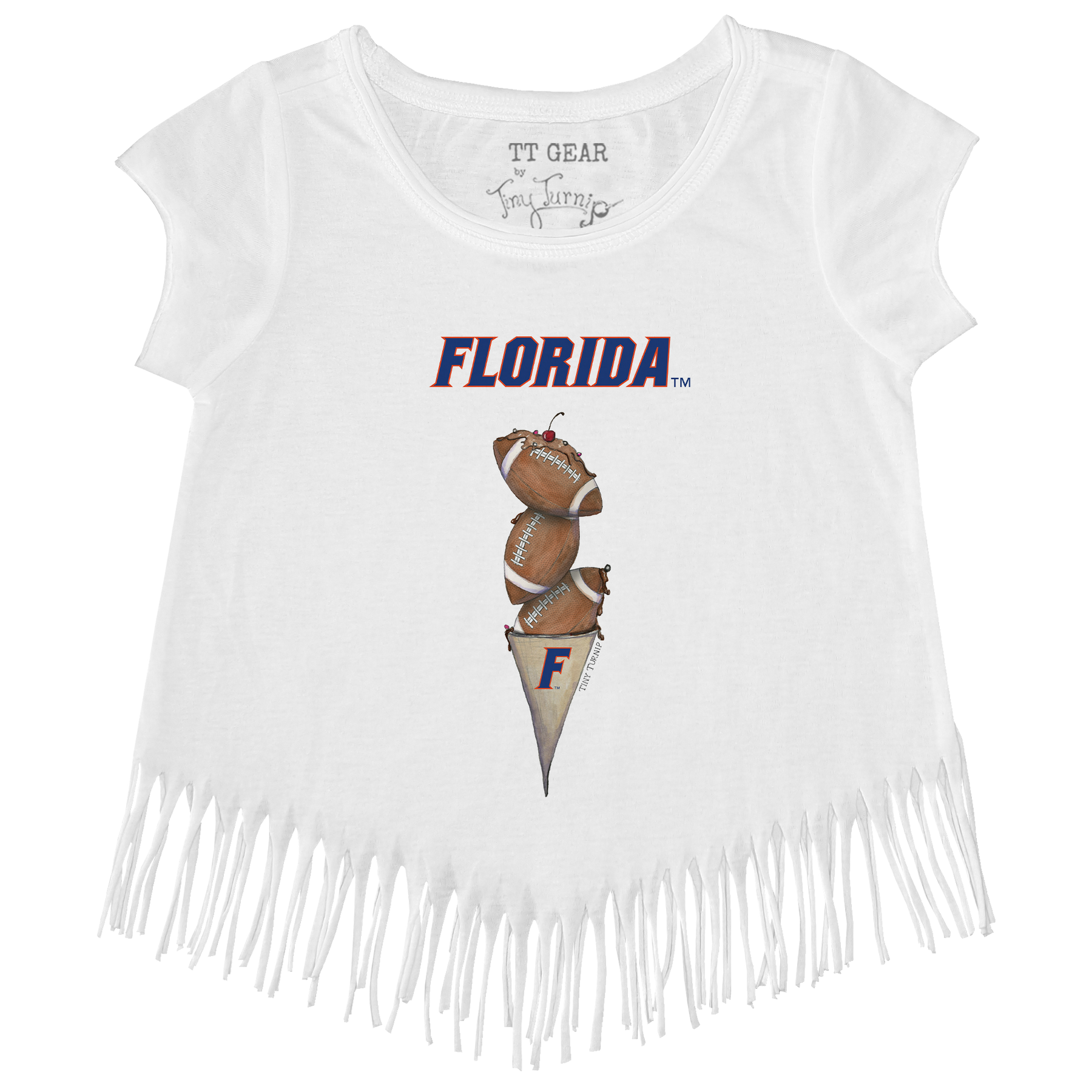Florida Gators Football Triple Scoop Fringe Tee