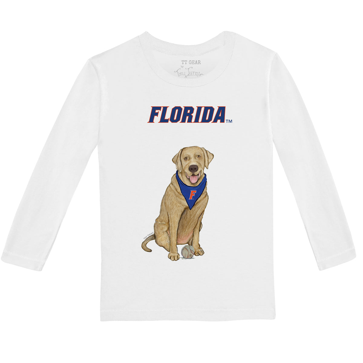 Florida Gators Yellow Labrador Retriever Long-Sleeve Tee Shirt