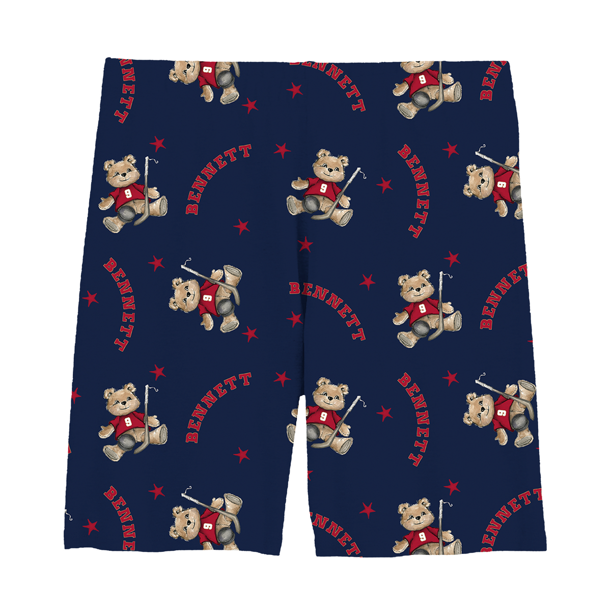 VIP NHL Teddy w/ Name, Number - Girl Shorts - Tiny Turnip