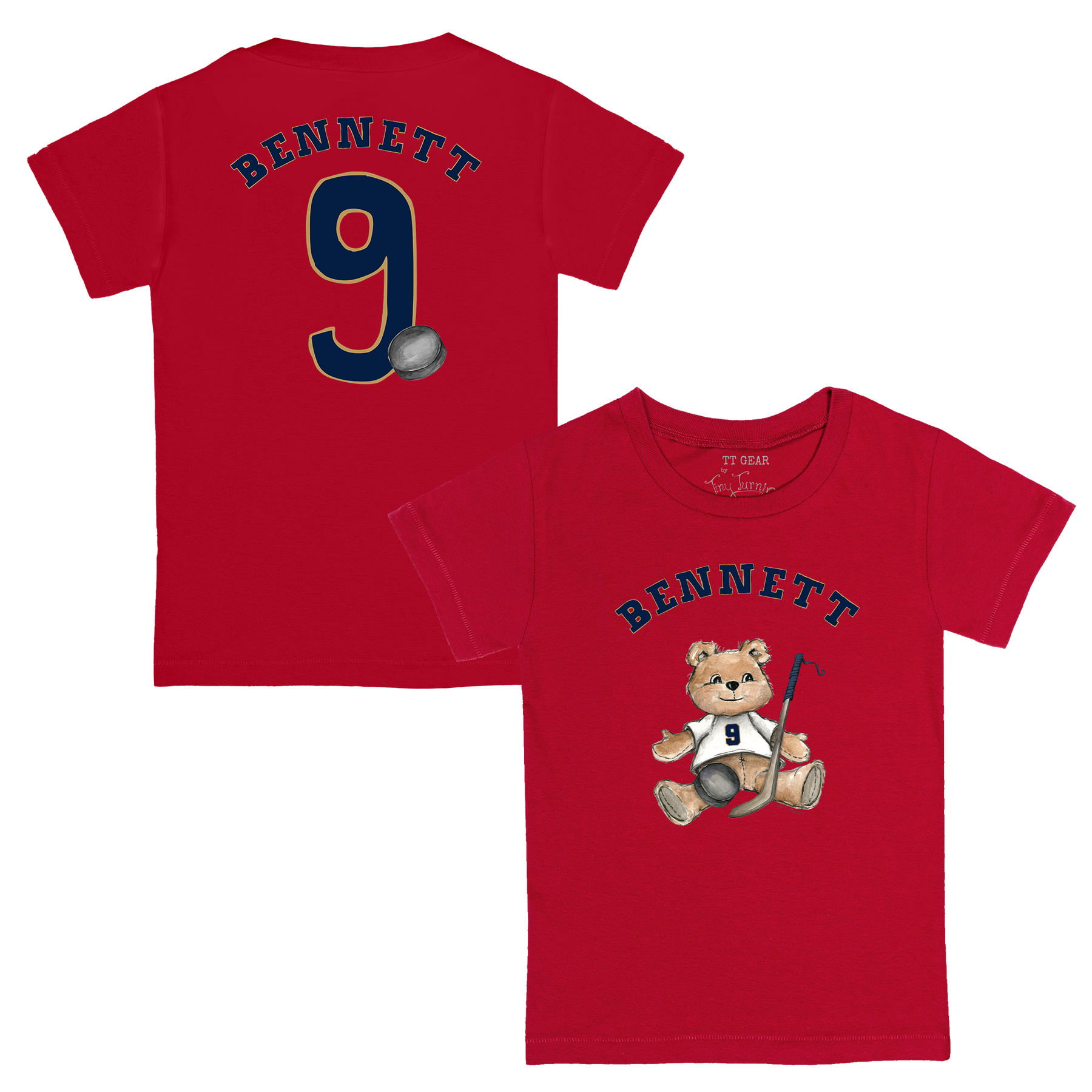 VIP NHL Teddy w/ Name, Number - Kid's Tee Shirt - Tiny Turnip