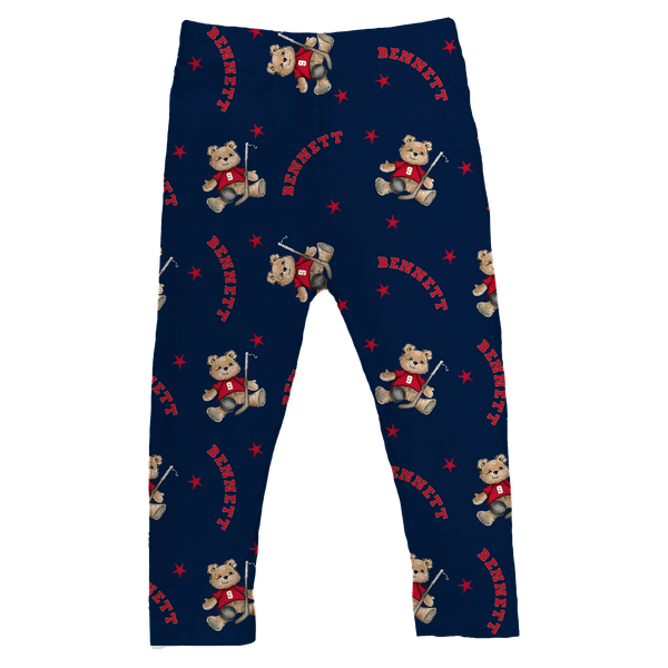 VIP NHL Teddy w/ Name, Number - Leggings - Tiny Turnip