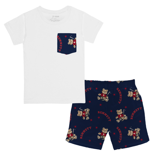 VIP NHL Teddy w/ Name, Number - Pocket Tee and Shorts - Tiny Turnip