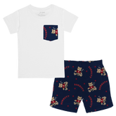 VIP NHL Teddy w/ Name, Number - Pocket Tee and Shorts - Tiny Turnip