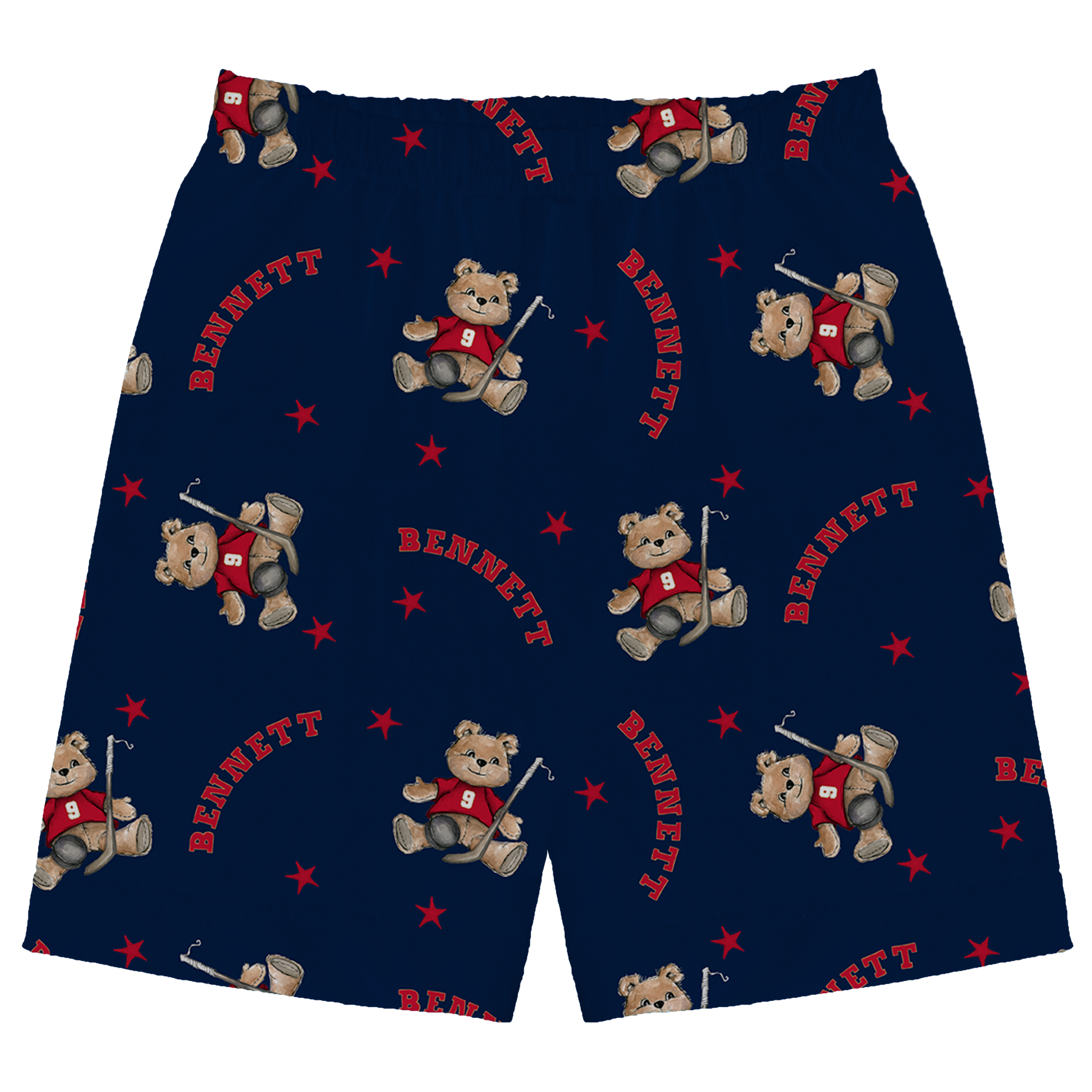VIP NHL Teddy w/ Name, Number - Boy Shorts - Tiny Turnip