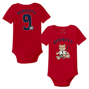 VIP NHL Teddy w/ Name, Number - Short Sleeve Snapper - Tiny Turnip