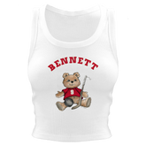 VIP Teddy w/ Name, Number - Crop Tank - Tiny Turnip