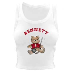 VIP Teddy w/ Name, Number - Crop Tank - Tiny Turnip