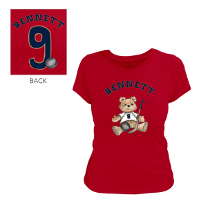 VIP NHL Teddy w/ Name, Number - Women's Tee Shirt - Tiny Turnip