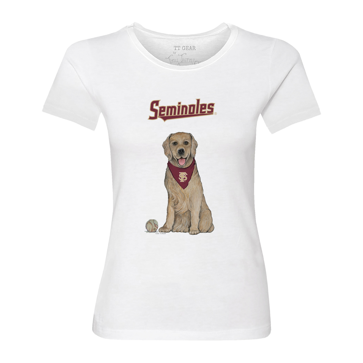 Florida State Seminoles Golden Retriever Women's Tee Shirt