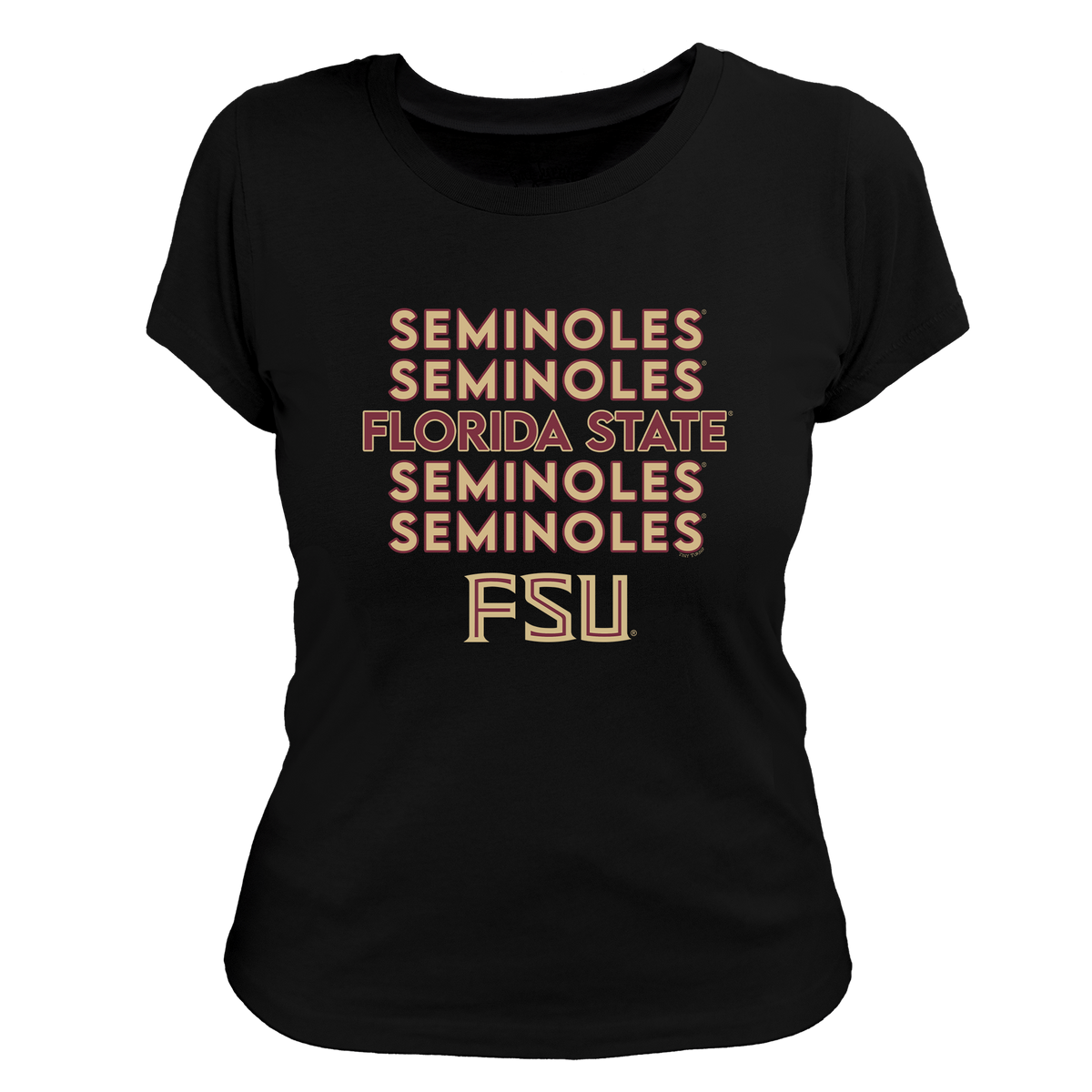 Florida State Seminoles Stacked Women's Tee Shirt