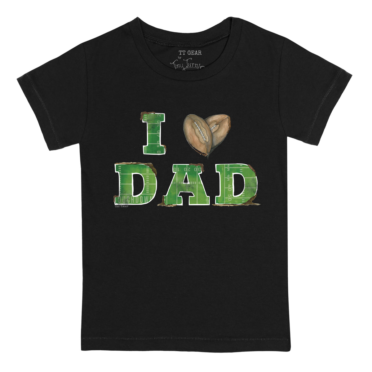 I Love Dad Football Tee Shirt