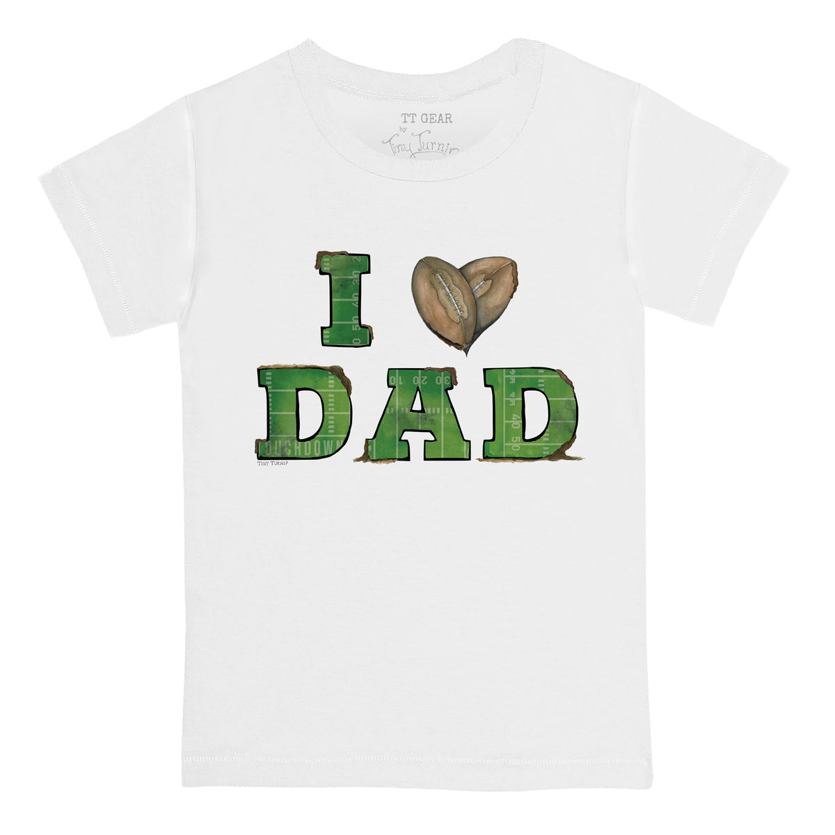 I Love Dad Football Tee Shirt