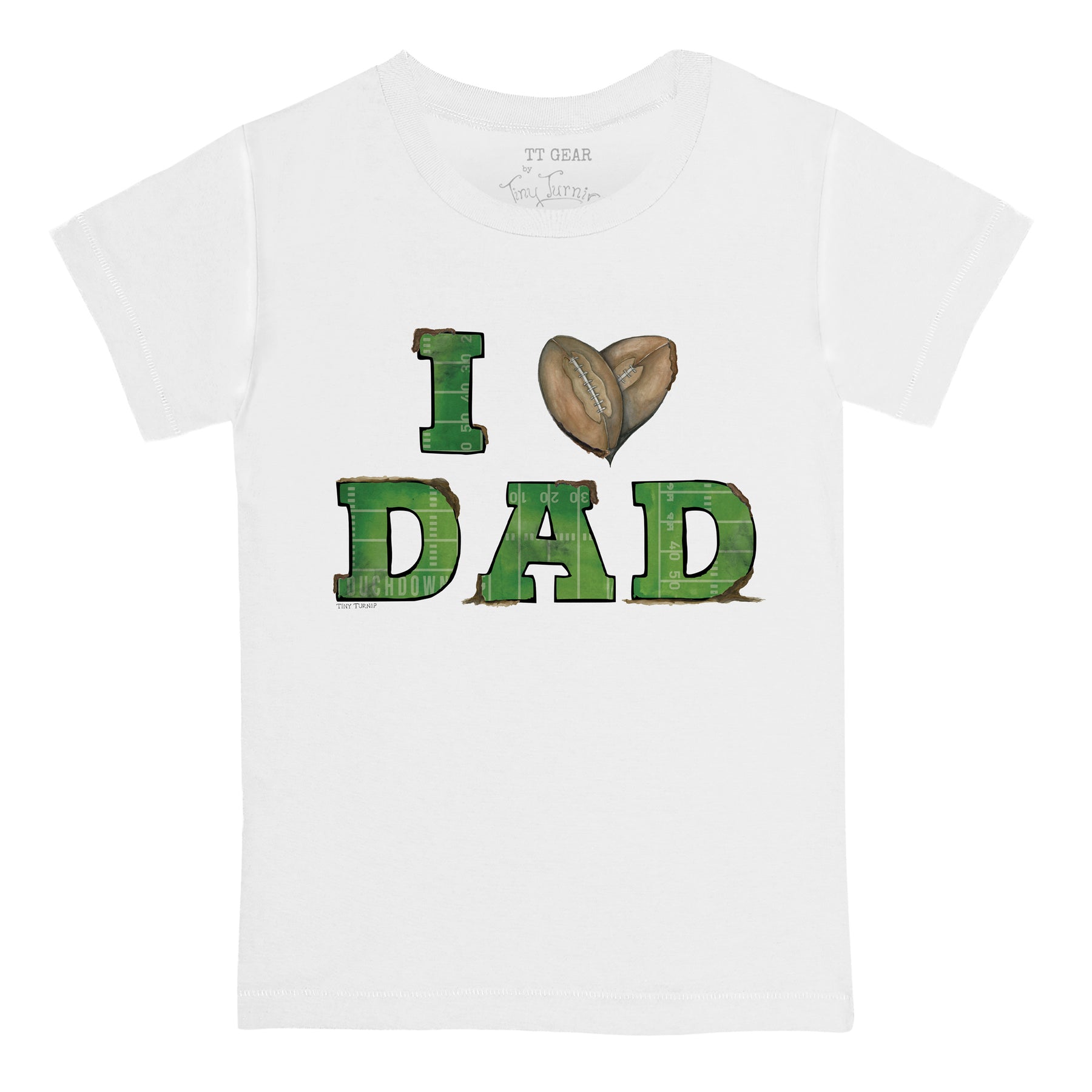 I Love Dad Football Tee Shirt