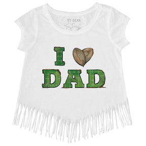 I Love Dad Football Fringe Tee