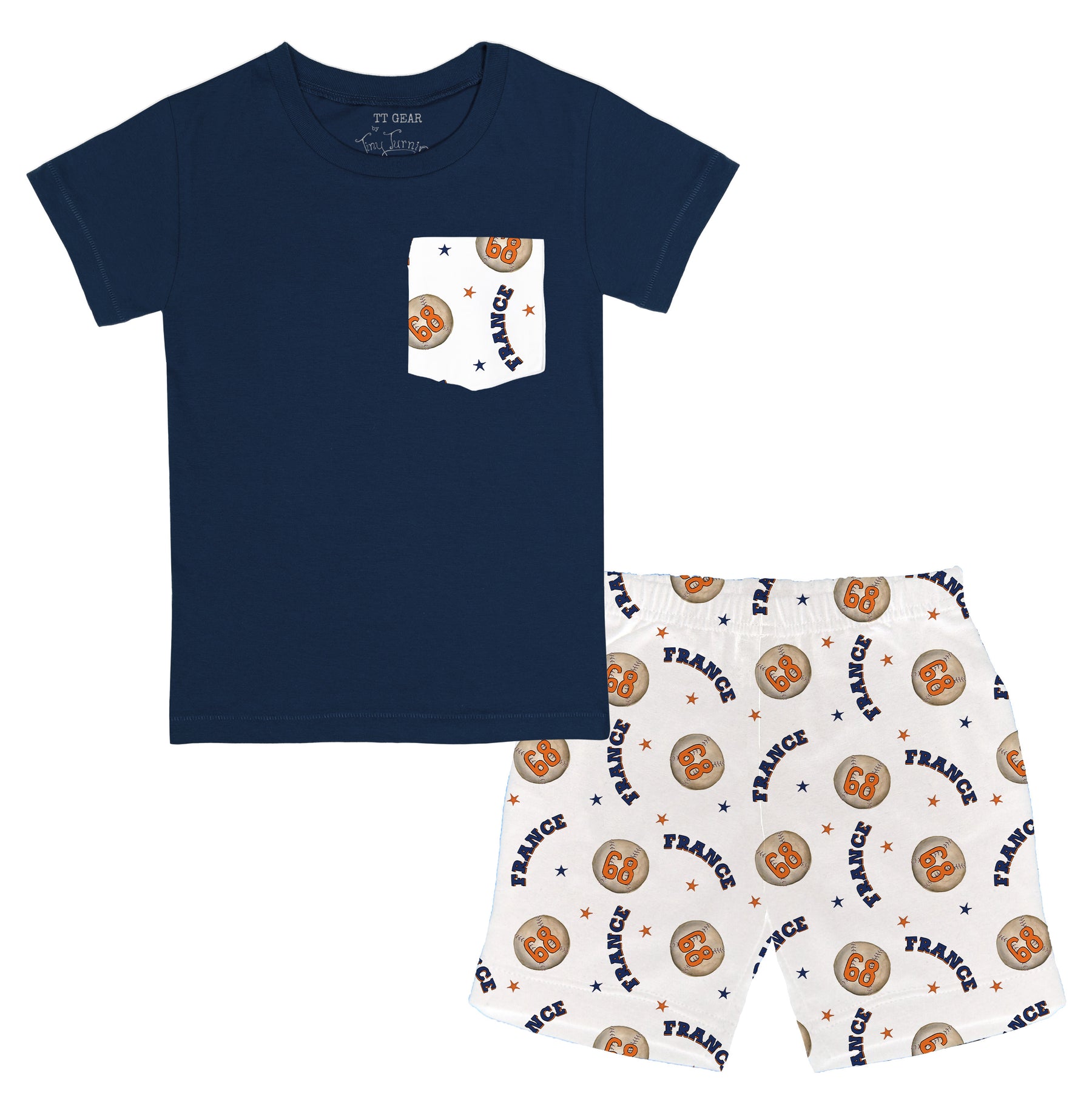 VIP  Baseball W/ Number, Name - Pocket Tee - Tiny Turnip