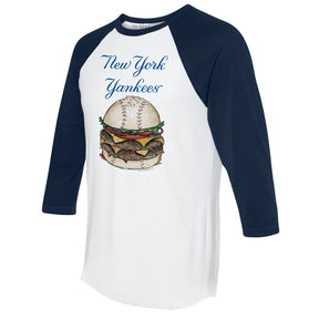 New York Yankees Burger 3/4 Navy Sleeve Raglan