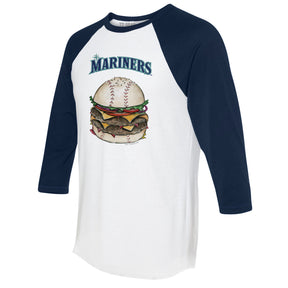 Seattle Mariners Burger 3/4 Navy Sleeve Raglan