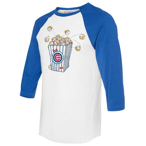 Chicago Cubs Popcorn 3/4 Royal Blue Sleeve Raglan