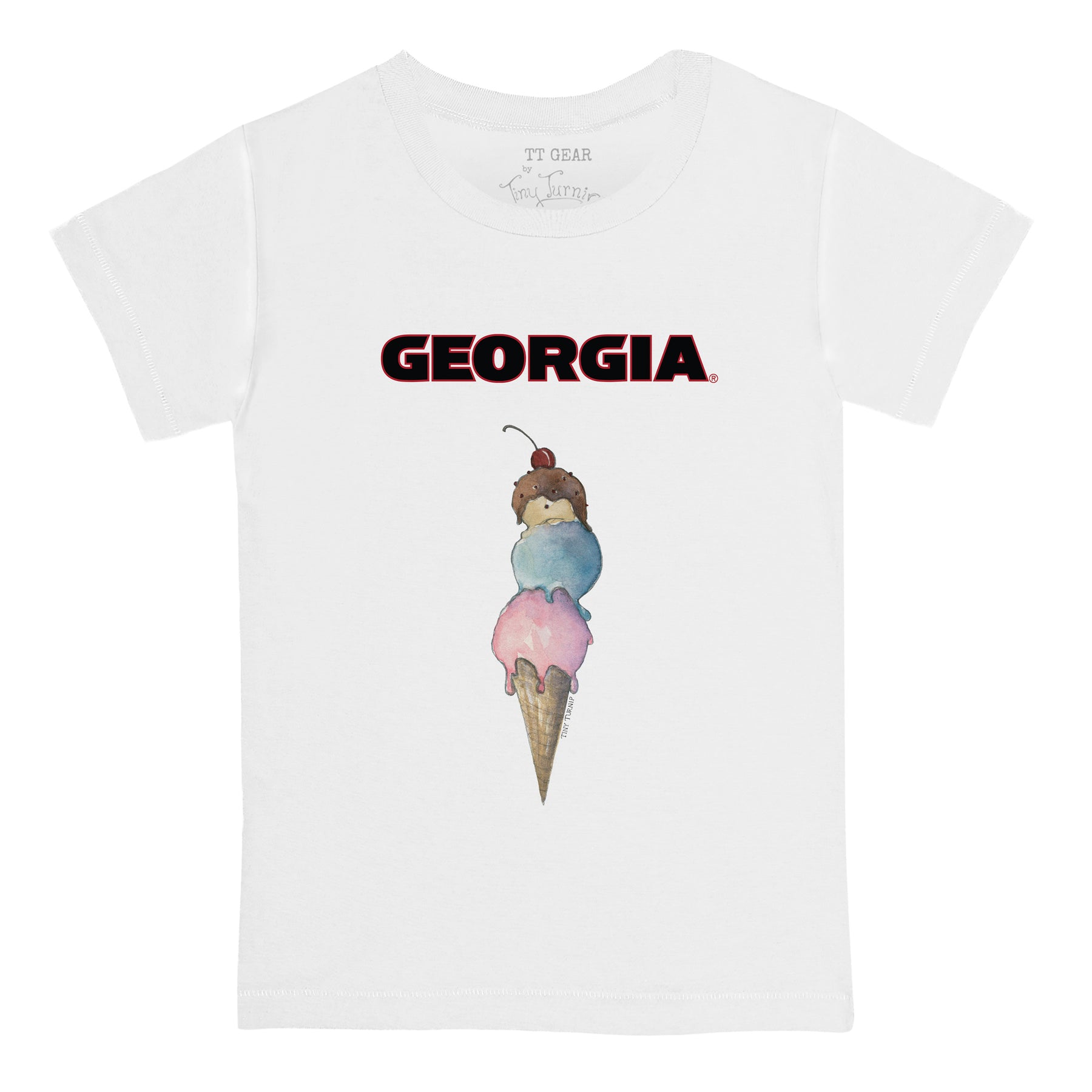 Georgia Bulldogs Triple Scoop Tee Shirt