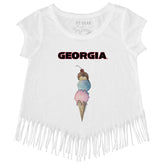 Georgia Bulldogs Triple Scoop Fringe Tee