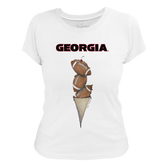 Georgia Bulldogs Football Triple Scoop Women's Tee Shirt