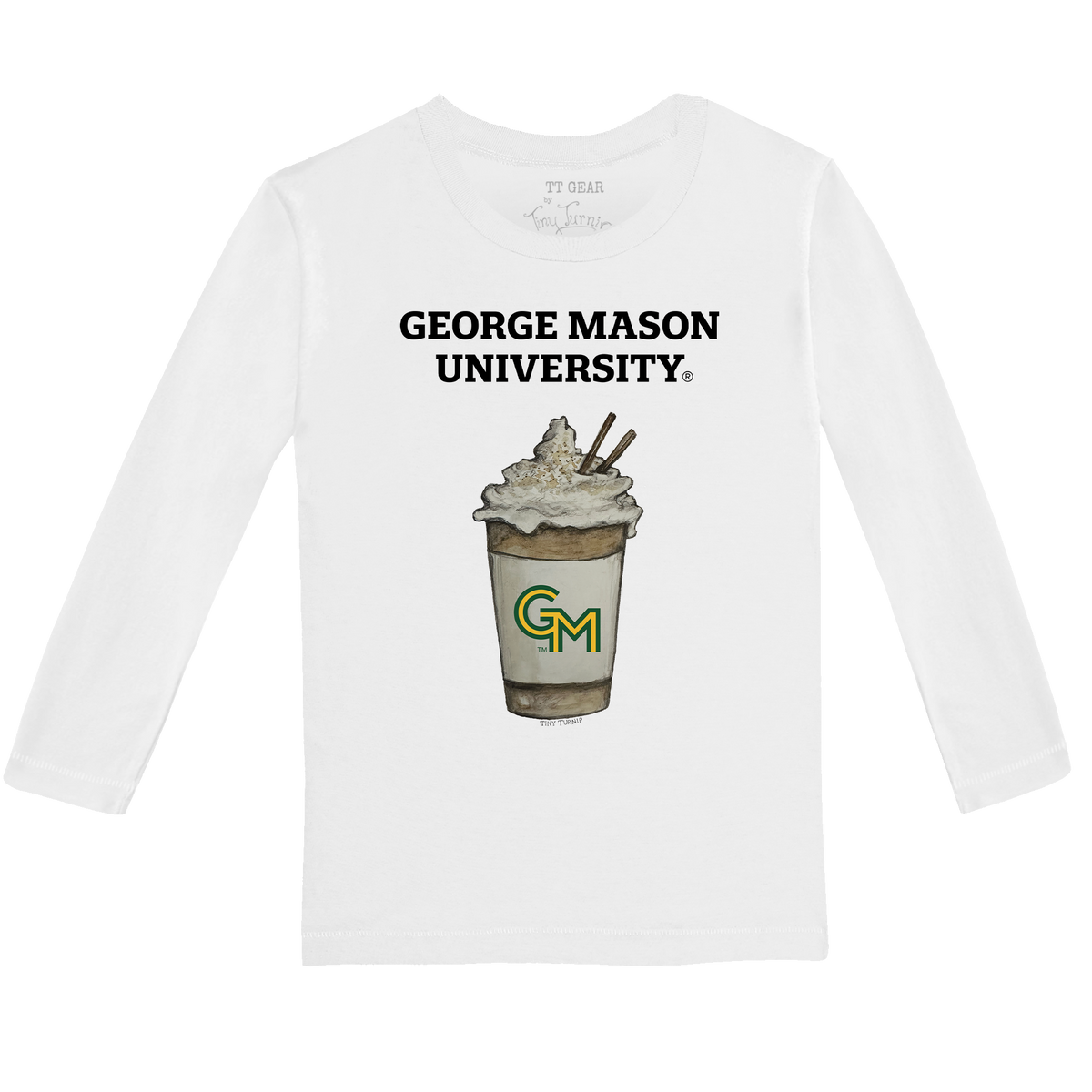 George Mason Patriots Latte Long-Sleeve Tee Shirt