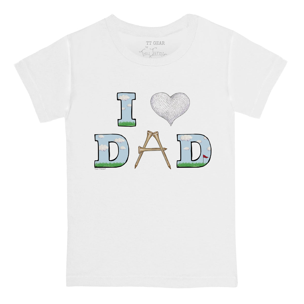 I Love Dad Golf Tee Shirt