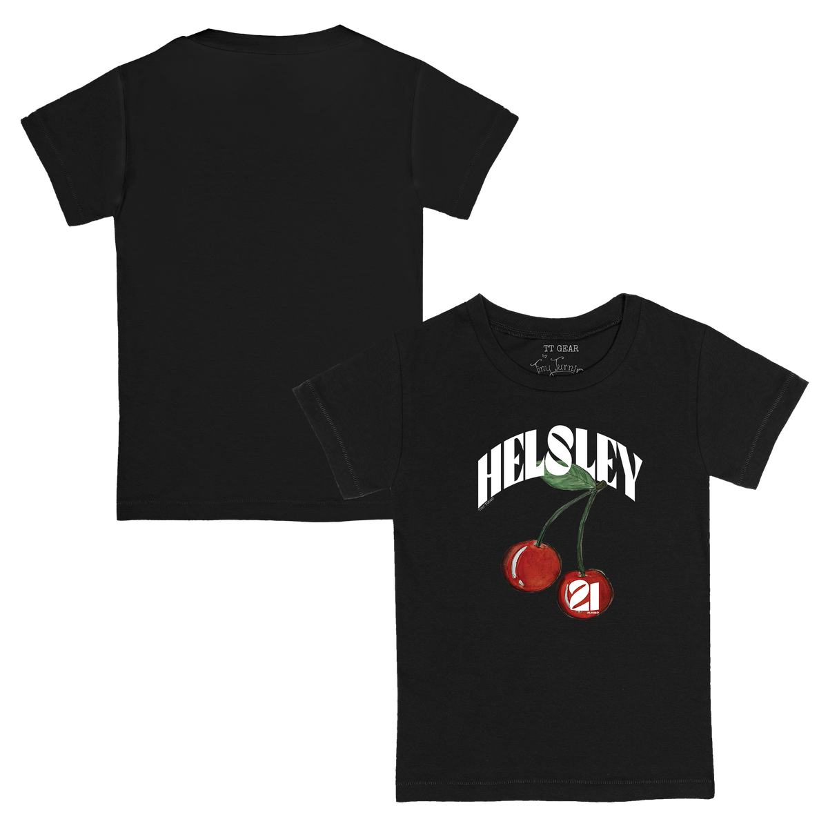 VIP MLB MLB Cherries w/ Name, Number - Kid's Tee Shirt - Tiny Turnip