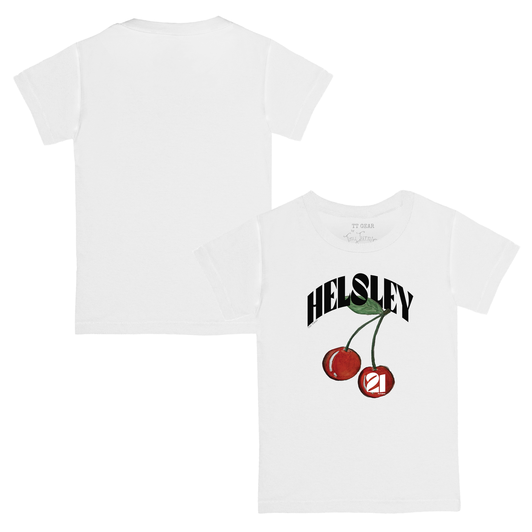 VIP MLB MLB Cherries w/ Name, Number - Kid's Tee Shirt - Tiny Turnip