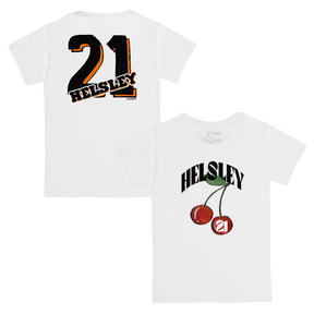 Cherries w/ Name, Number - Kid's Tee Shirt - Tiny Turnip
