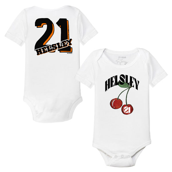 Cherries w/ Name, Number - Short Sleeve Snapper - Tiny Turnip