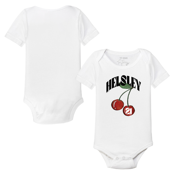 VIP MLB Cherries w/ Name, Number - Short Sleeve Snapper - Tiny Turnip