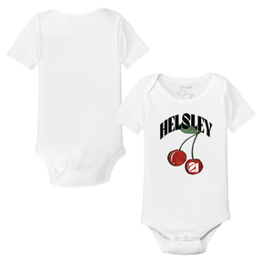 VIP MLB Cherries w/ Name, Number - Short Sleeve Snapper - Tiny Turnip