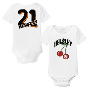 Cherries w/ Name, Number - Short Sleeve Snapper - Tiny Turnip