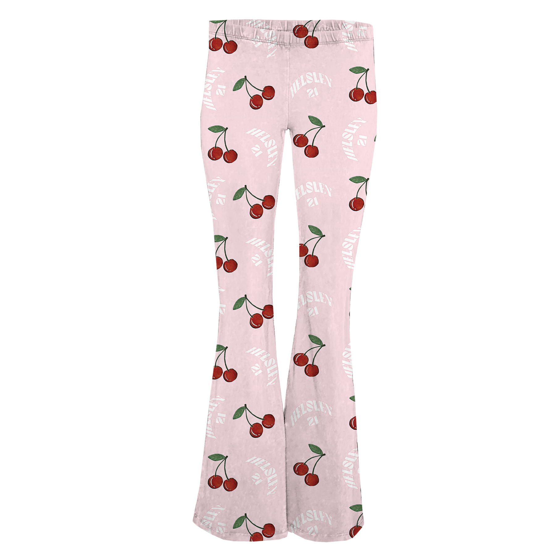 Cherries w/ Name, Number - Flare Pants - Tiny Turnip