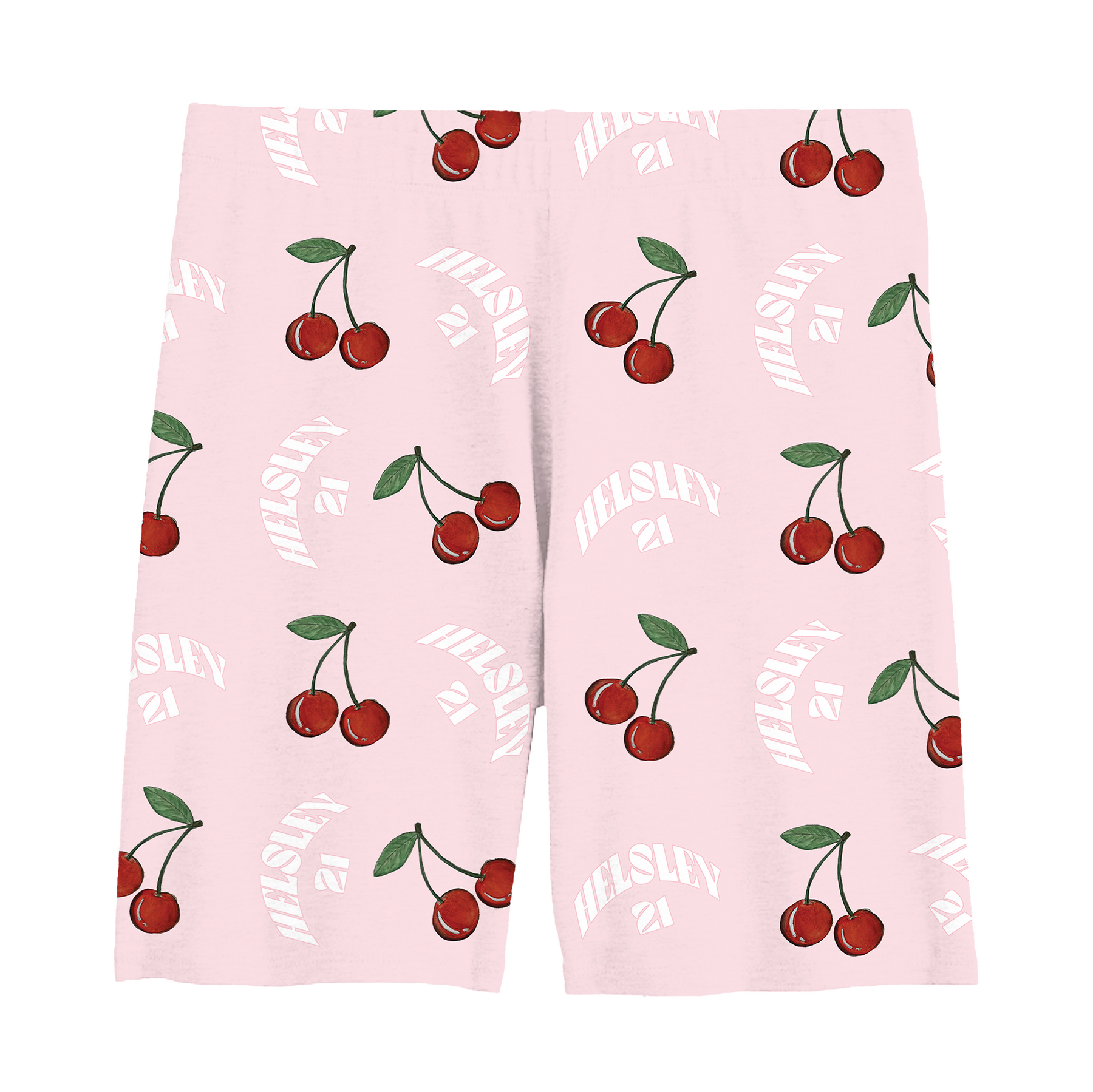 Cherries w/ Name, Number - Girl Shorts - Tiny Turnip