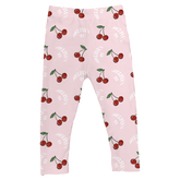 Cherries w/ Name, Number - Leggings - Tiny Turnip