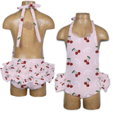 Cherries w/ Name, Number - Ruffle Romper - Tiny Turnip