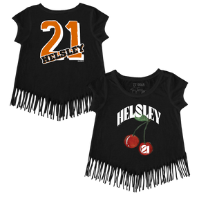Cherries w/ Name, Number - Fringe Tee - Tiny Turnip