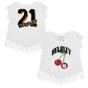 Cherries w/ Name, Number - Fringe Tee - Tiny Turnip