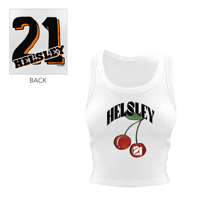 Cherries w/ Name, Number - Crop Tank - Tiny Turnip