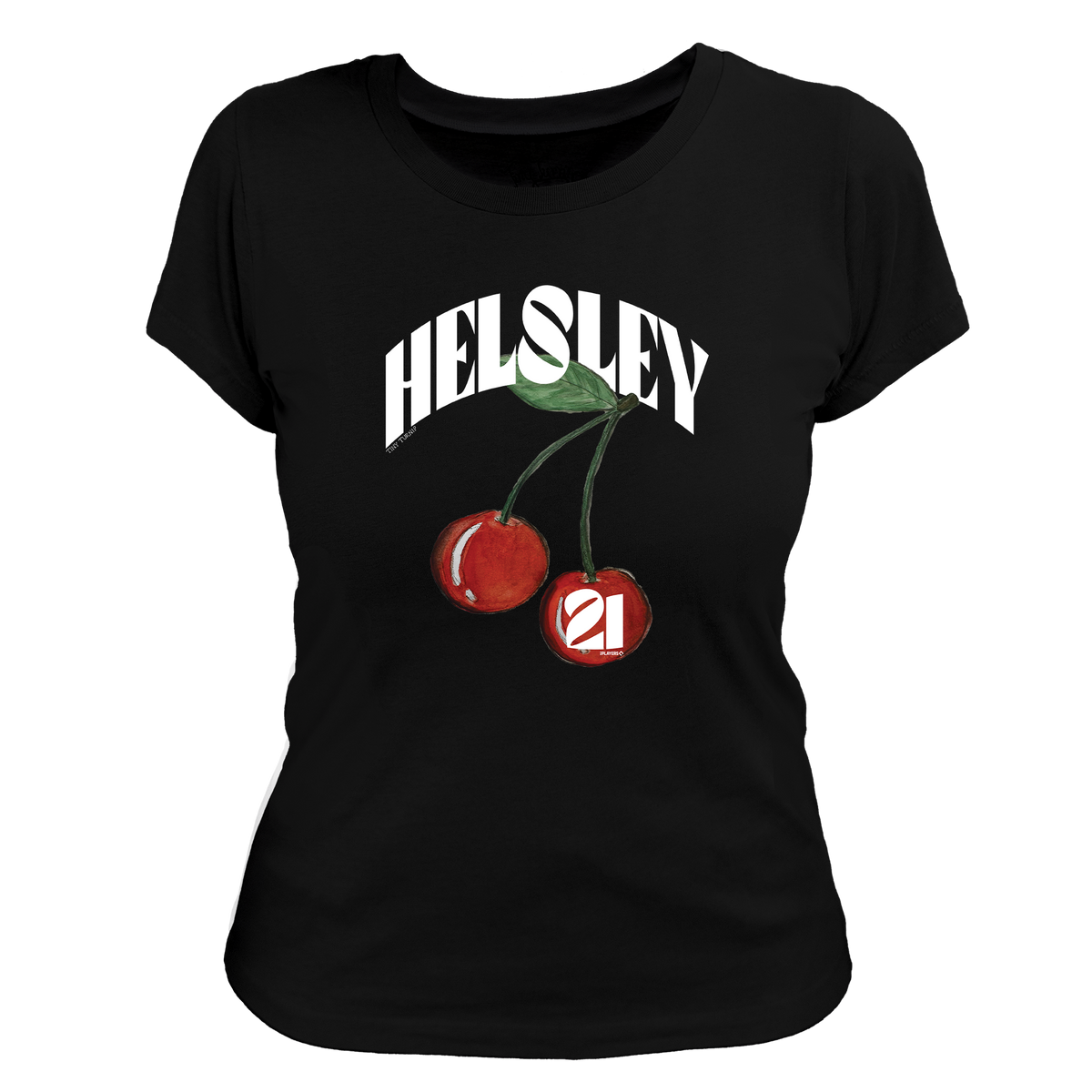 VIP MLB Cherries w/ Name, Number - Women's Tee Shirt - Tiny Turnip