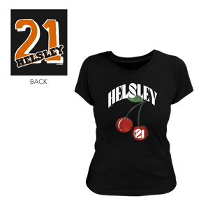 Cherries w/ Name, Number - Women's Tee Shirt - Tiny Turnip