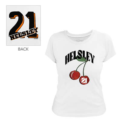 Cherries w/ Name, Number - Women's Tee Shirt - Tiny Turnip