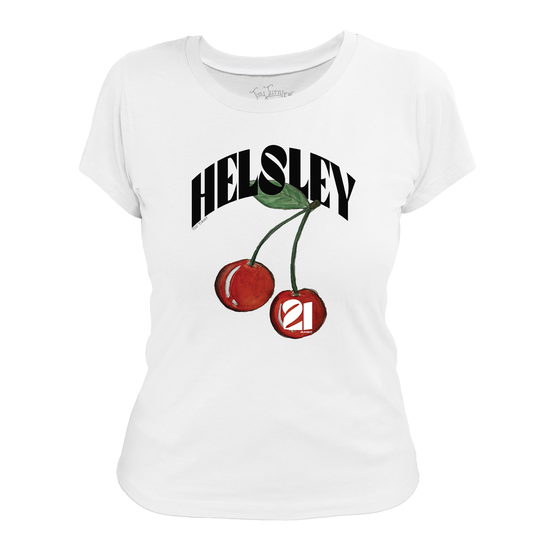 VIP MLB Cherries w/ Name, Number - Women's Tee Shirt - Tiny Turnip