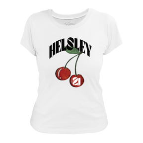 VIP MLB Cherries w/ Name, Number - Women's Tee Shirt - Tiny Turnip